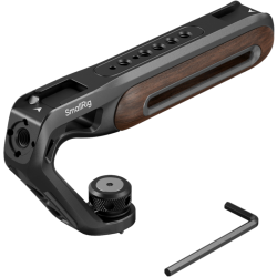 SmallRig 5252 Wooden Top Handle with 1/4''-20 and ARRI 3/8''-16 Locating Screw