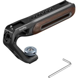 SmallRig 5250 Wooden Top Handle with Cold Shoe Mount