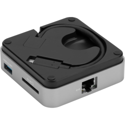 OWC Dock USB-C Travel Dock E 6-Port Travel Dock 100W- Space Gray (ethernet)