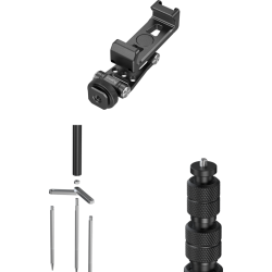 SmallRig 6528 Monopod with Triple Ground Spikes and Phone Support with Cold Shoe Mount