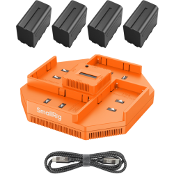 SmallRig 4834 NP-F970 4-Channel Camera Battery Charger & 4-Battery Kit