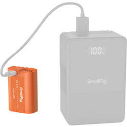 SmallRig 4979 Camera Battery USB-C Rechargeable DMW-BLK22 Orange