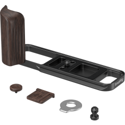 SmallRig 6237 L-Shaped Mount Plate with Wooden Handle for FUJIFILM X-E5 (Ebony, Black)