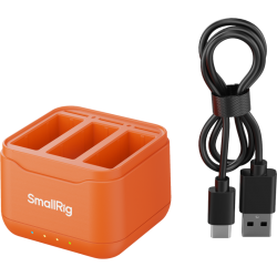 SmallRig 5921 Camera Battery Charger for DJI Action 6 / Action 5 Pro / Osmo 360