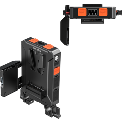 SmallRig 5881 Intelligent V-Mount Battery Adapter Plate with 15mm Dual Rod Clamp