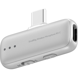 SmallRig 5719 S70-C1 Wireless Microphone with USB-C Adapter for Phones White