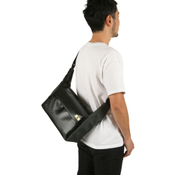 Artisan & Artist | ACAM-BS0002 | Basalt Shoulder Bag, Black/Gray