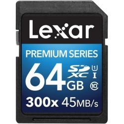 LEXAR PREMIUM II 300X SDHC/SDXC UHS-I R45/W20 64GB*