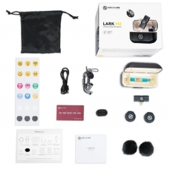 Hollyland Lark M2 Lightning - Wireless Lavalier Microphone with Lightning Plug (Duo,Shine Charcoal)