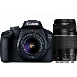 Aparat Canon EOS 4000D + 18-55 III + 75-300 III