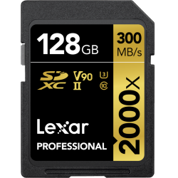 Lexar Pro 2000X SDHC/SDXC UHS-II U3(V90) R300/W260 128GB*