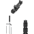 SmallRig 6528 Monopod with Triple Ground Spikes and Phone Support with Cold Shoe Mount